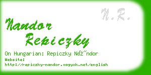 nandor repiczky business card